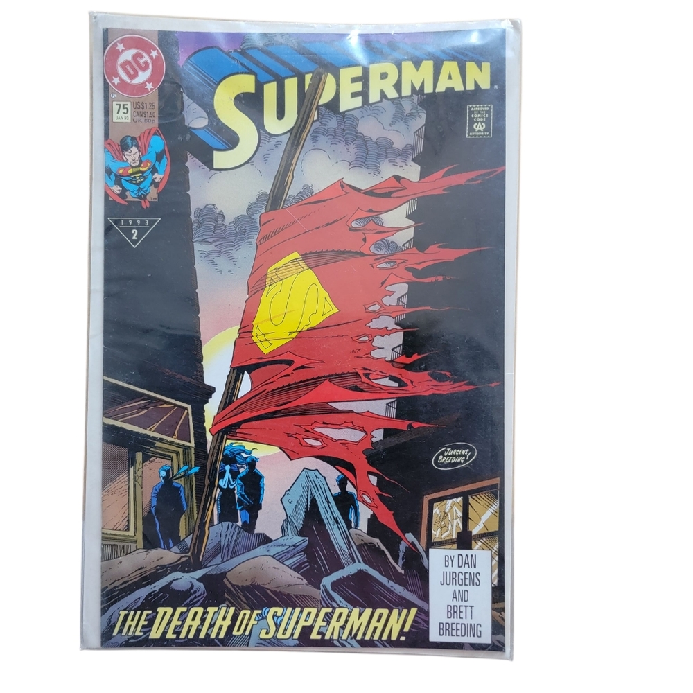 DC Comics Superman Cover with Red and Blue Highlights